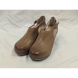 Dansko Sassy Burnished Leather Studded Ankle Strap Clogs EU 42 US Womens 11